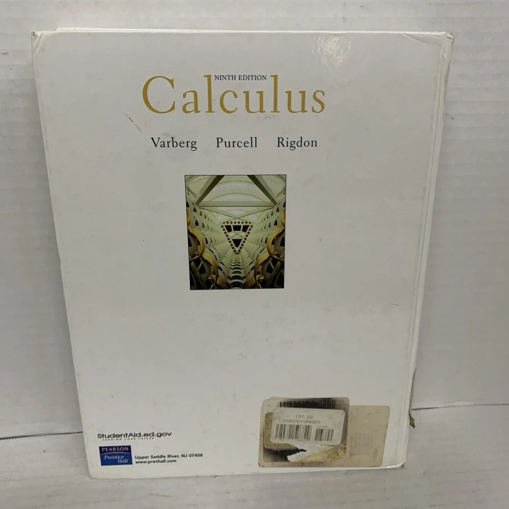 Calculus Textbook Ninth Edition 2007 Hardcover Varberg Dale Purcell Edwin Rigdon